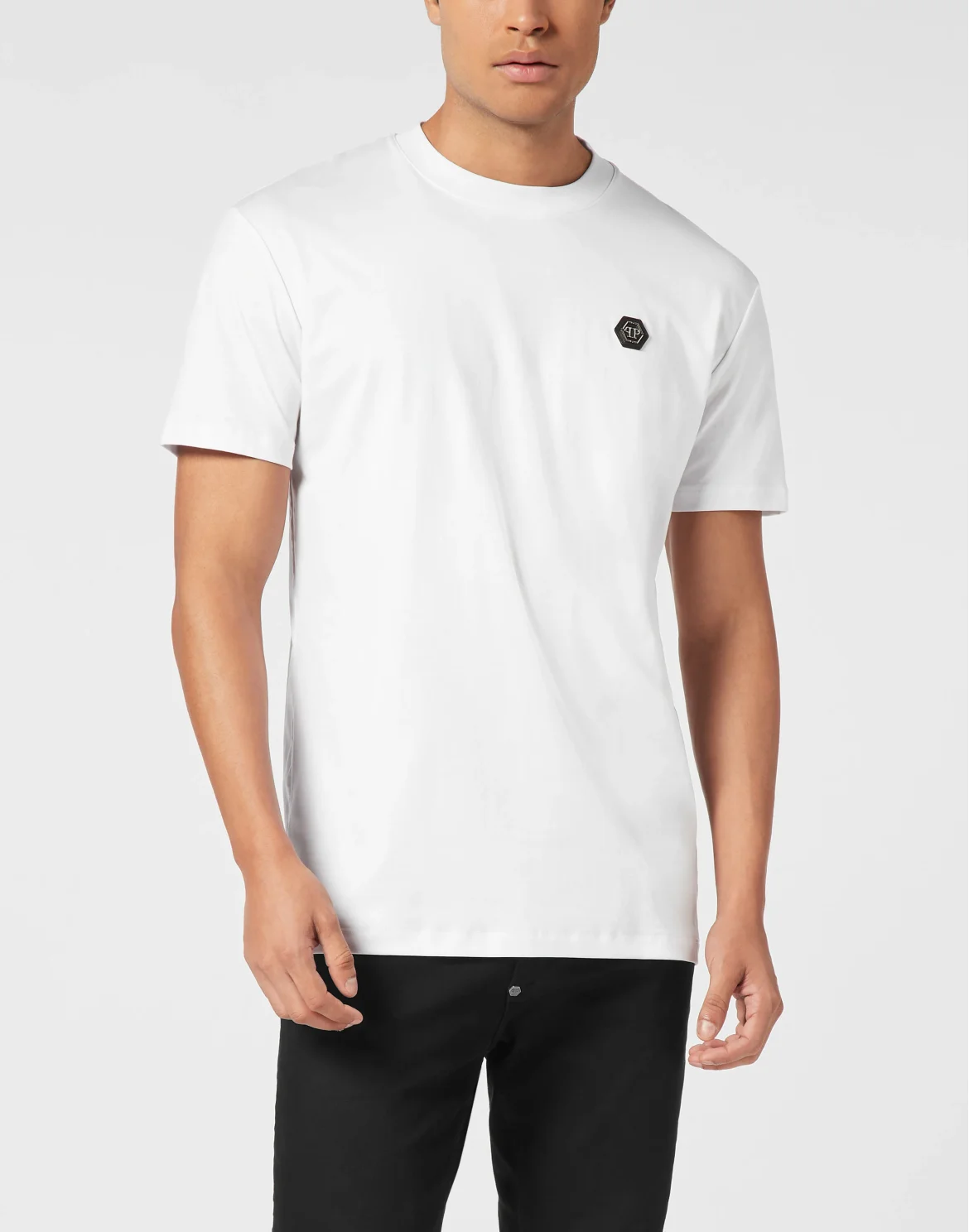 Round Neck T-Shirt Hexagon, цвет: Белый