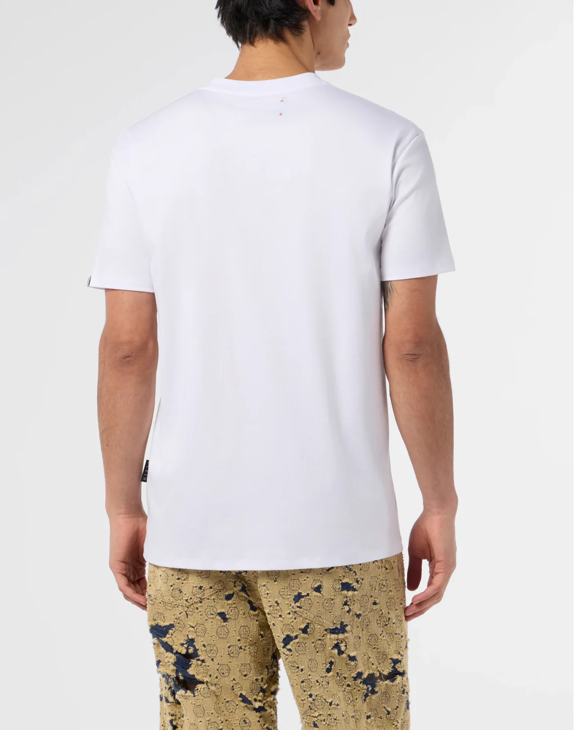 Basic V-Neck T-Shirt Skull, цвет: Белый