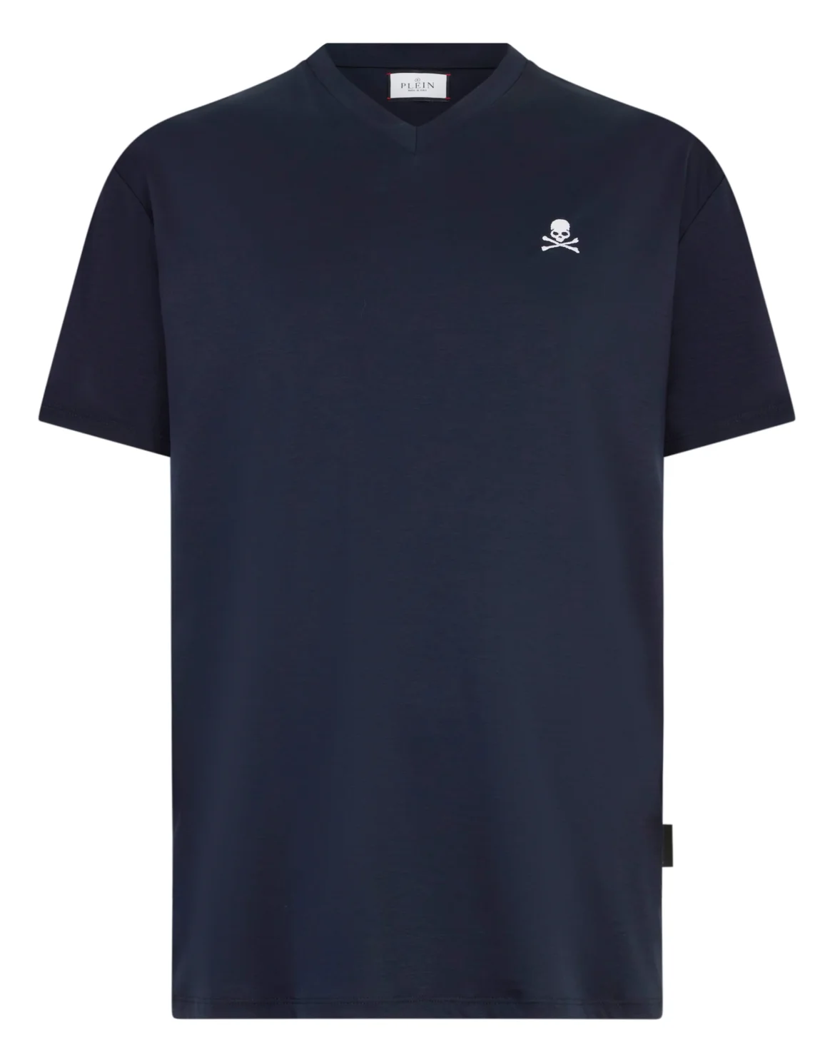 Basic V-Neck T-Shirt Skull, цвет: Синий