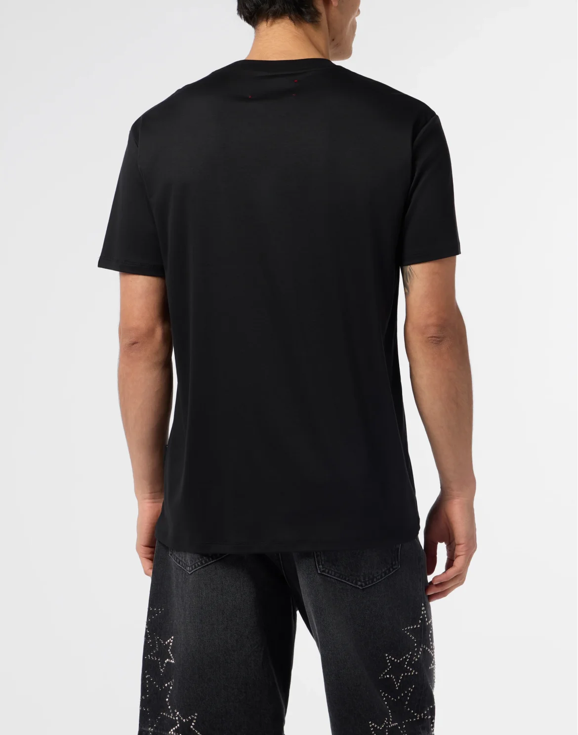 Basic Round Neck T-Shirt Skull, цвет: Черный