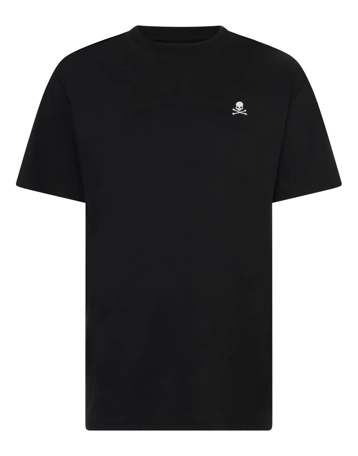 Basic Round Neck T-Shirt Skull, цвет: Черный