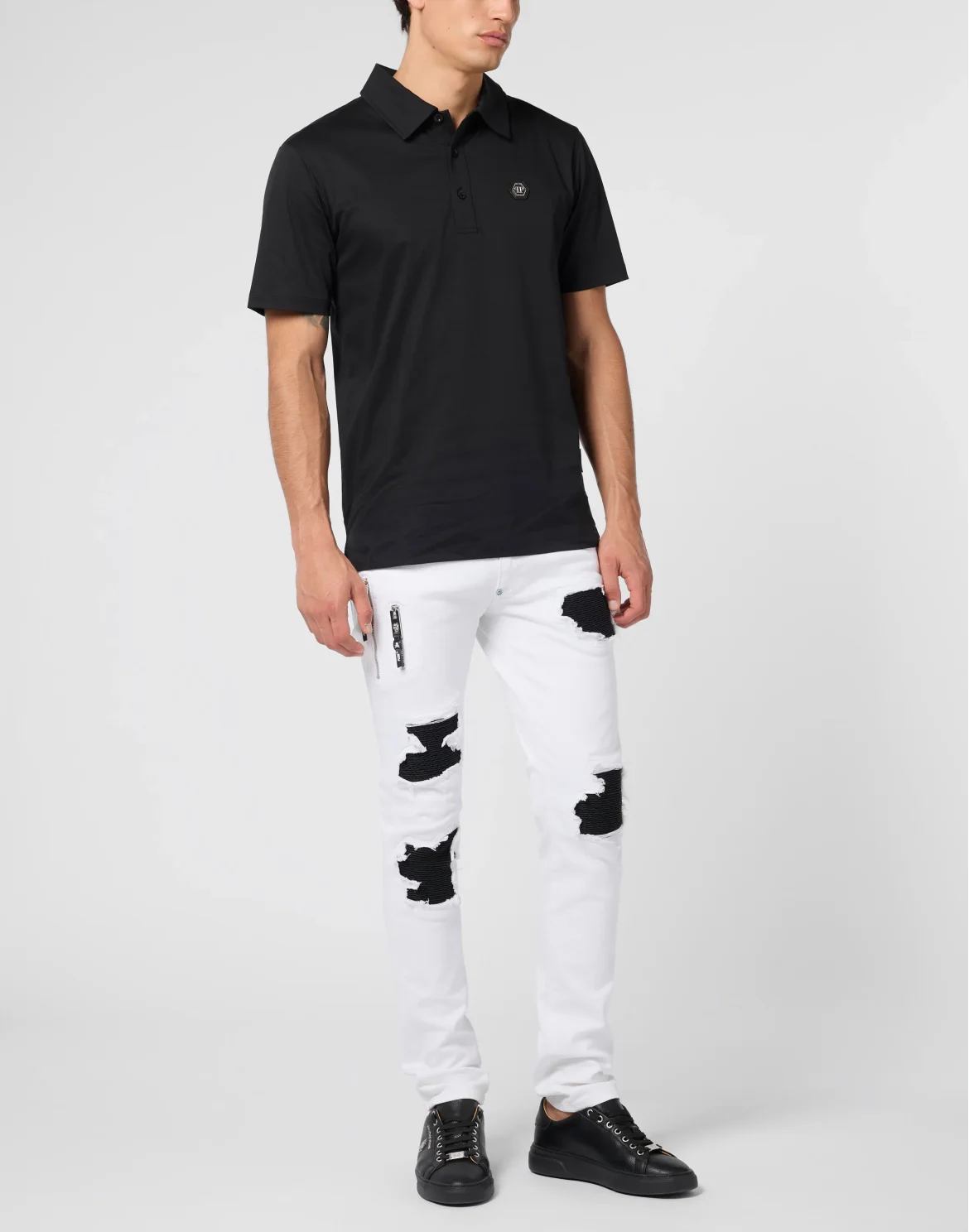 Classic Polo Shirt Hexagon, цвет: Черный