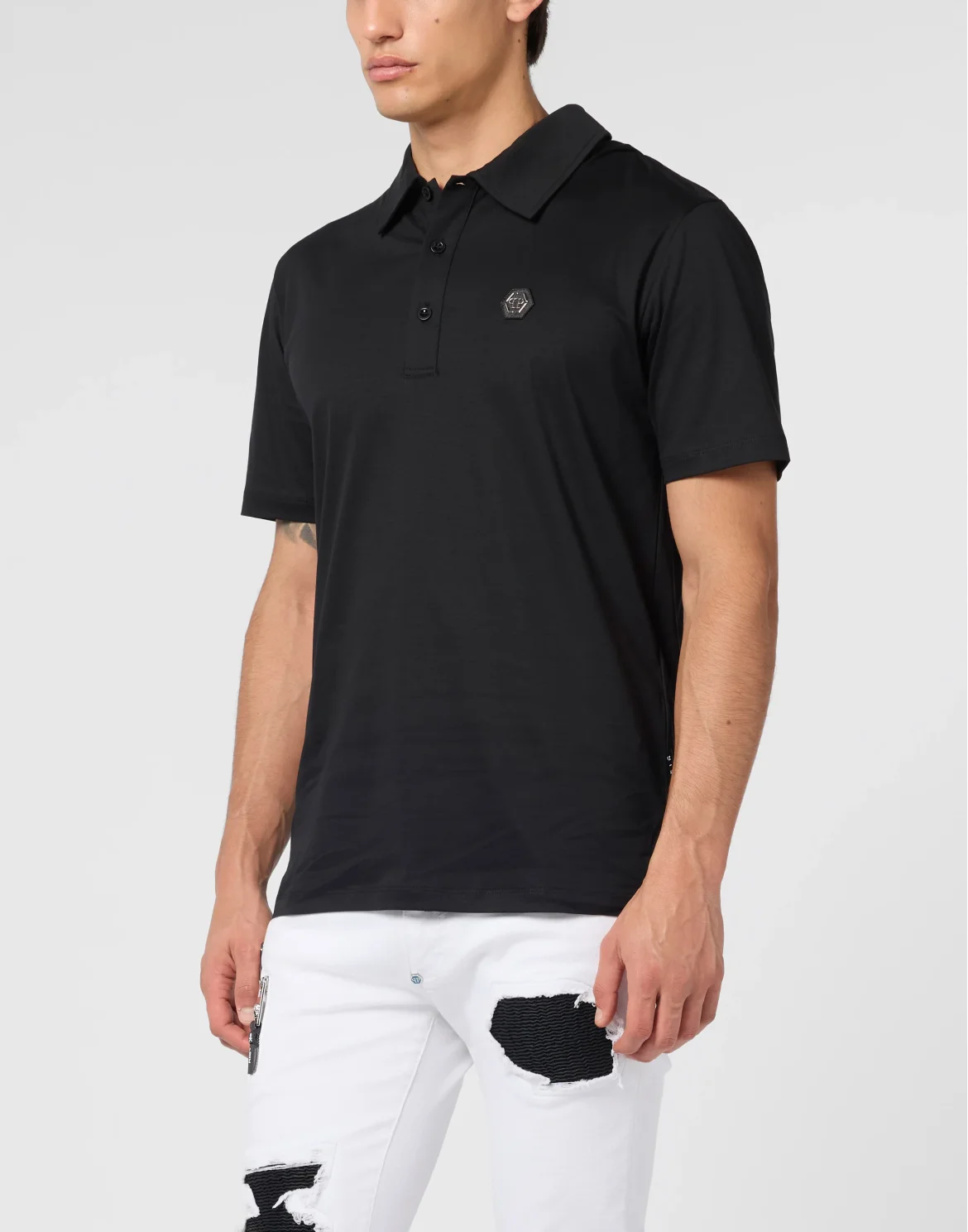 Classic Polo Shirt Hexagon, цвет: Черный