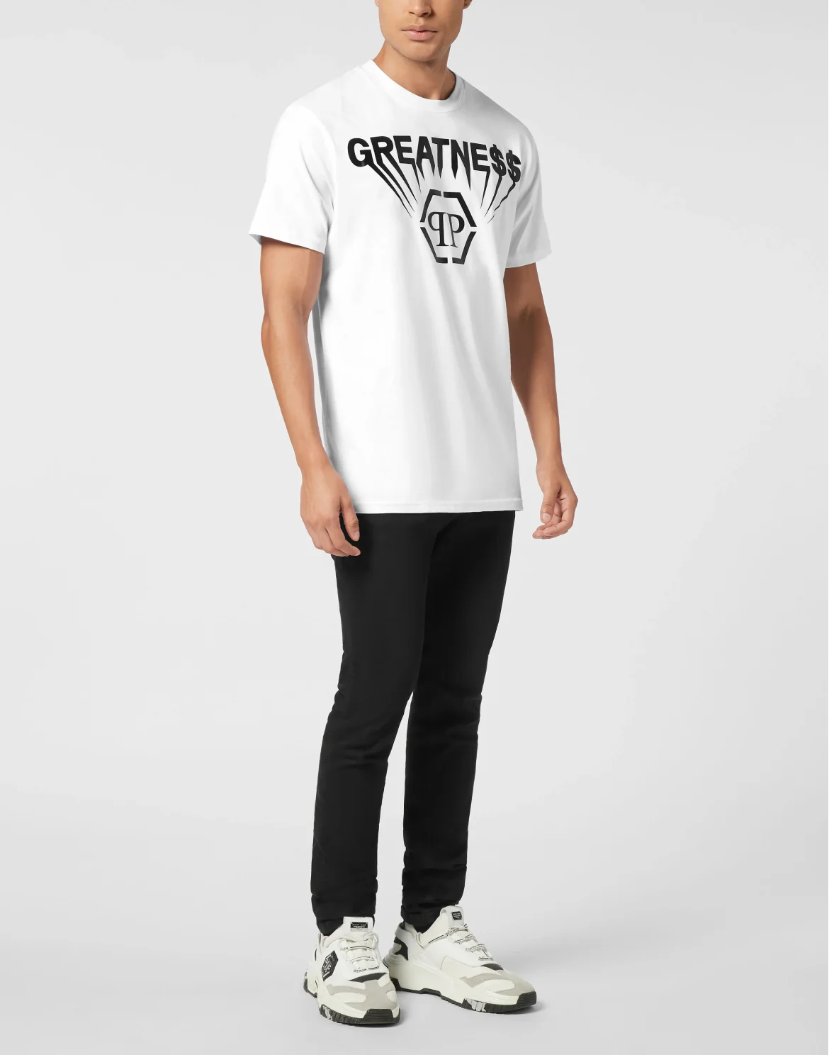 Printed Round Neck T-Shirt Greatness, цвет: Белый