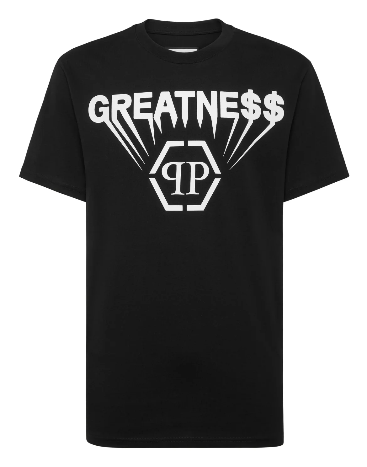 Printed Round Neck T-Shirt Greatness, цвет: Черный
