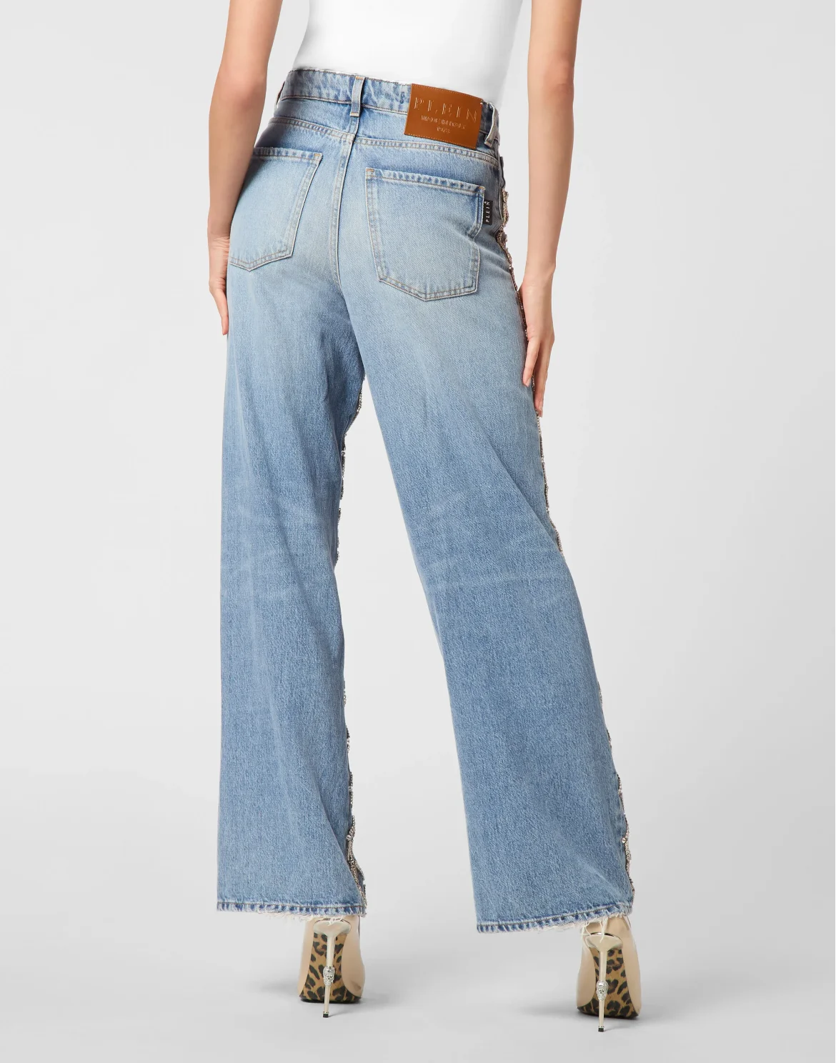 Skater Fit Jeans Crystal Net, цвет: Голубой