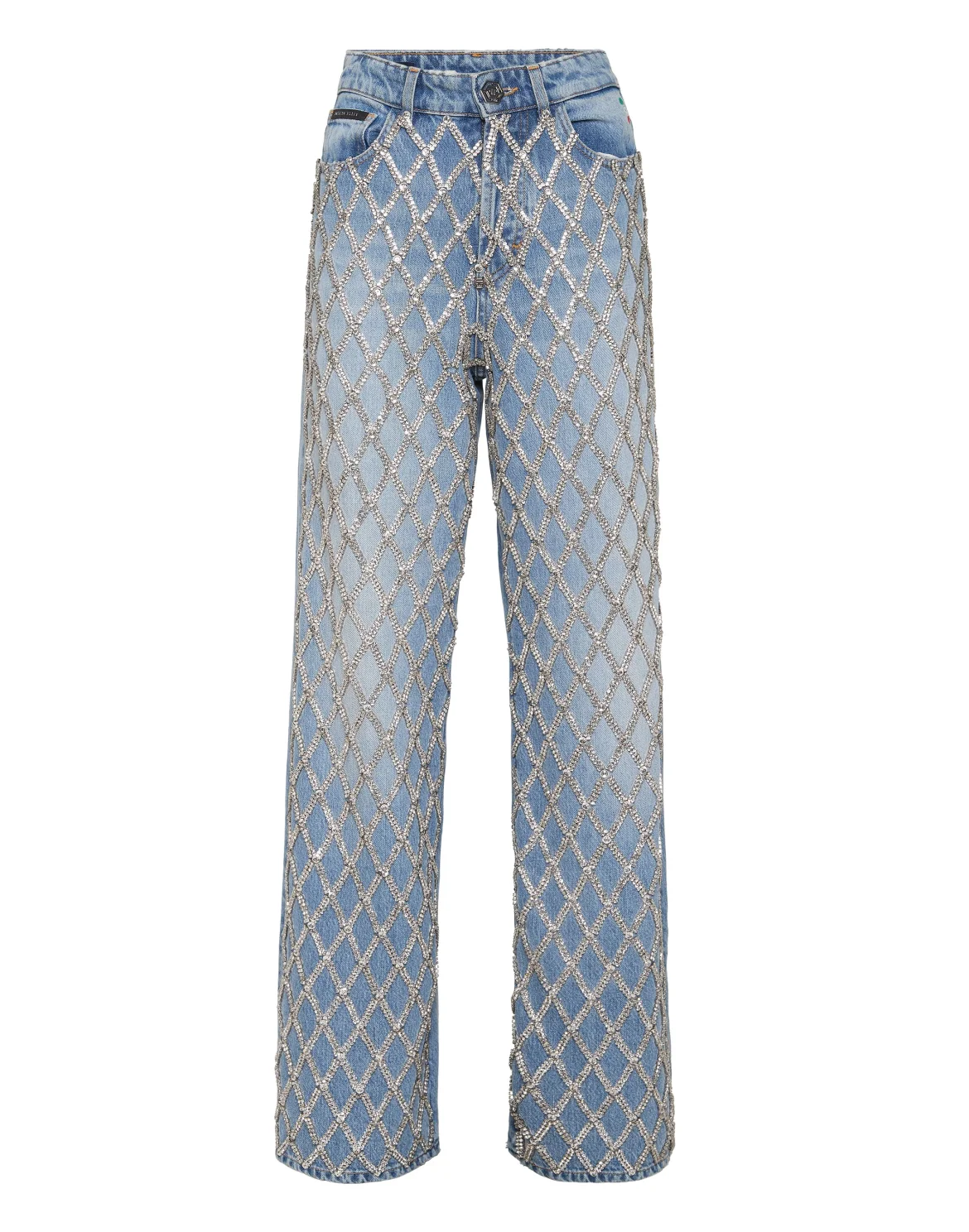 Skater Fit Jeans Crystal Net, цвет: Голубой