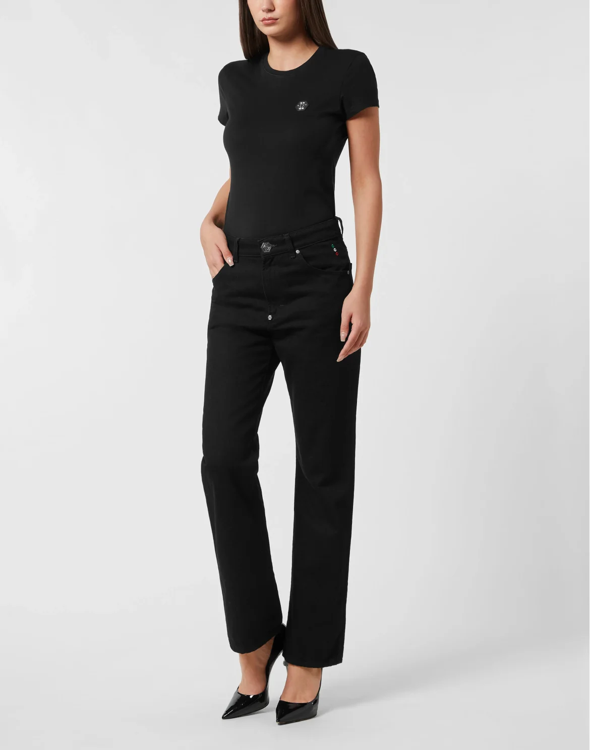 Straight Fit Jeans Hexagon, цвет: Черный