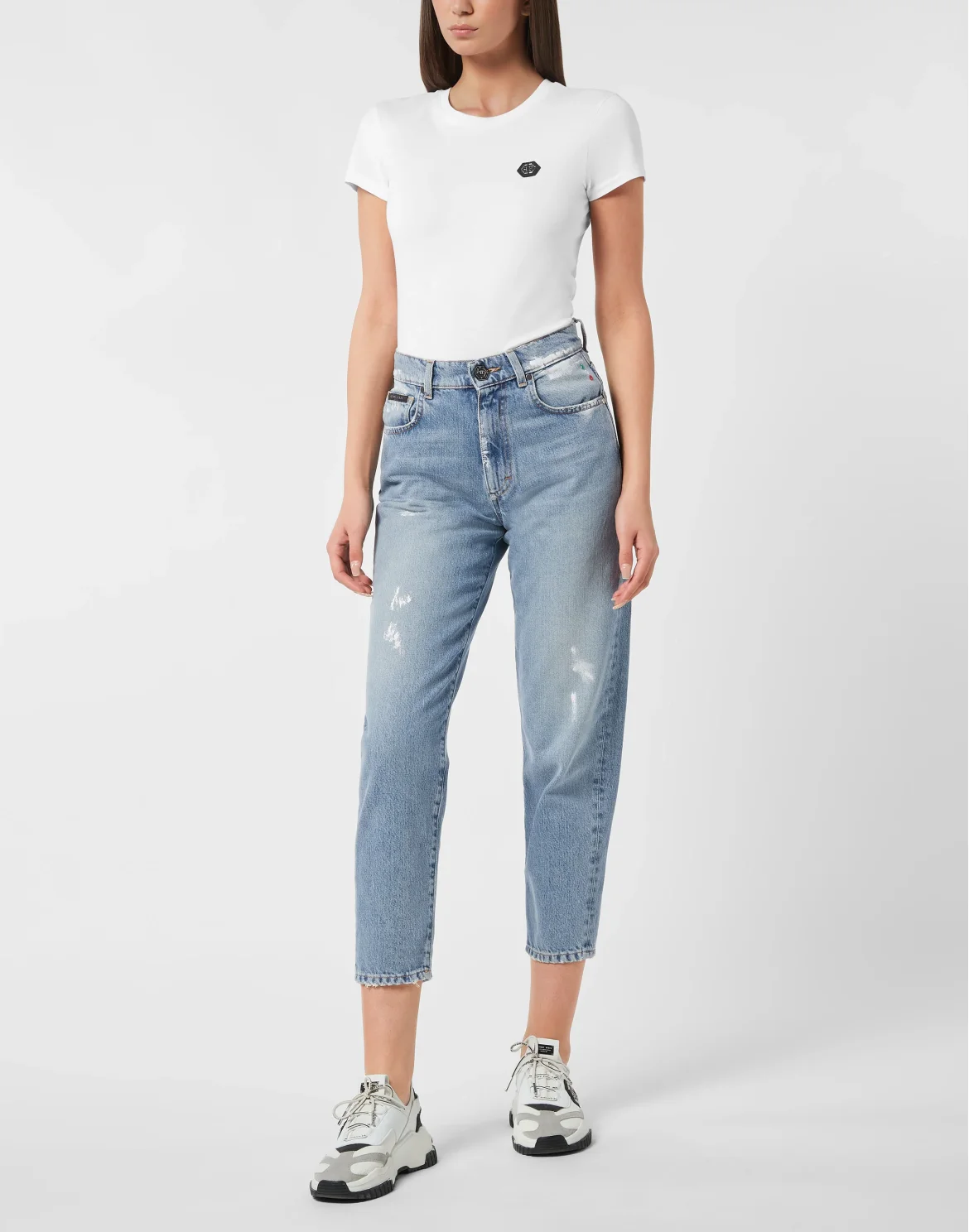 Mom Fit Jeans Hexagon, цвет: Голубой
