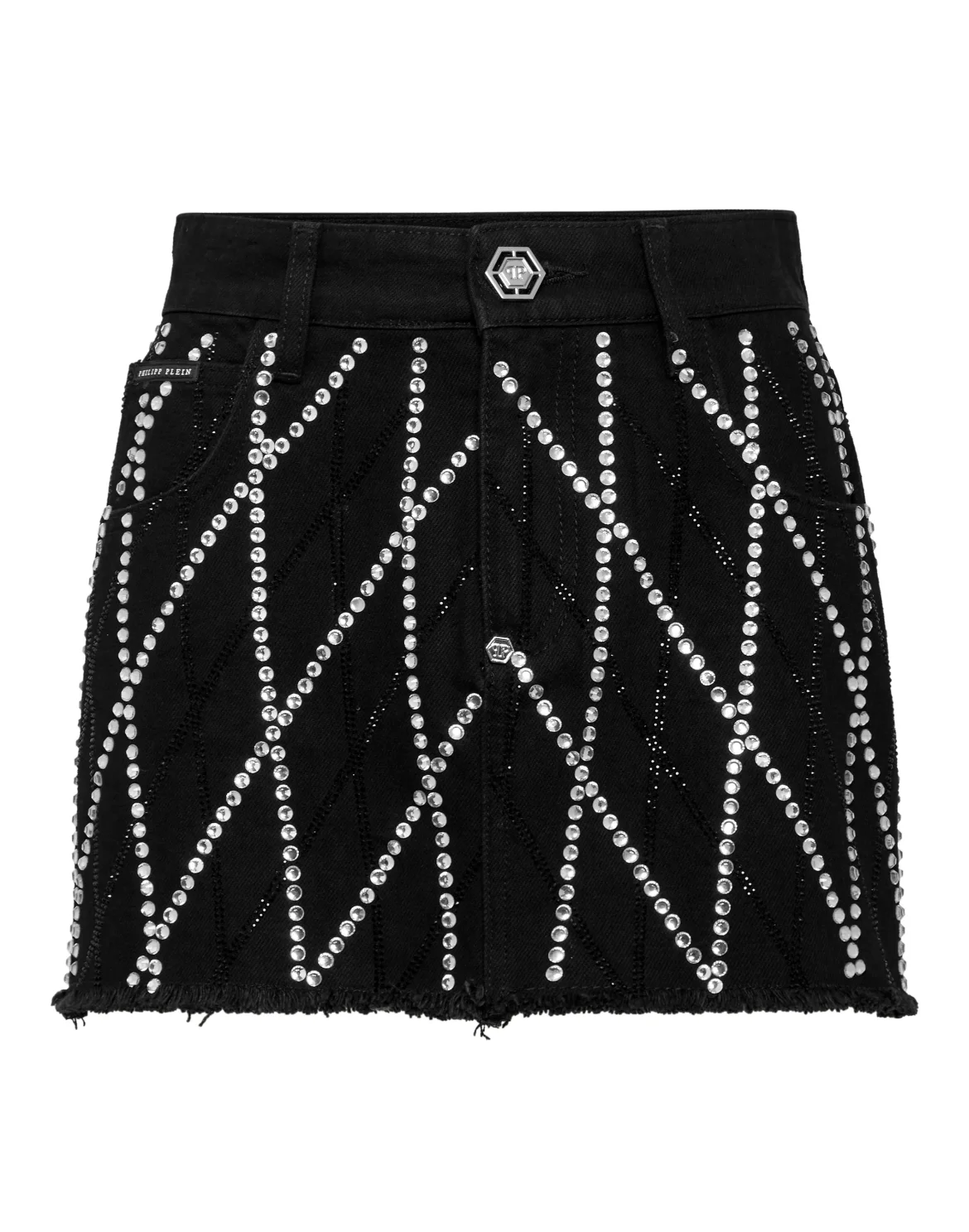 Denim Mini Skirt Diamonds, цвет: Черный