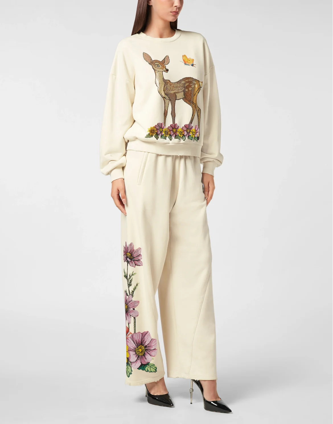 Fleece Washed Sweatshirt Fairy, цвет: Бежевый