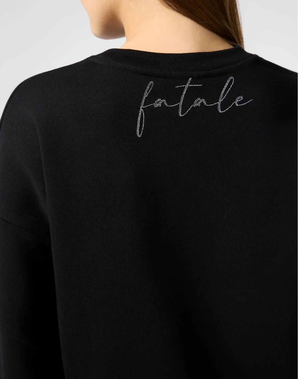 Fleece Round Neck Sweatshirt Logo Fatale, цвет: Черный