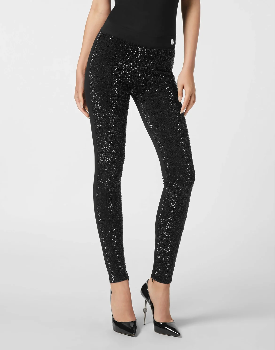 Leggings Mix Strass, цвет: Черный