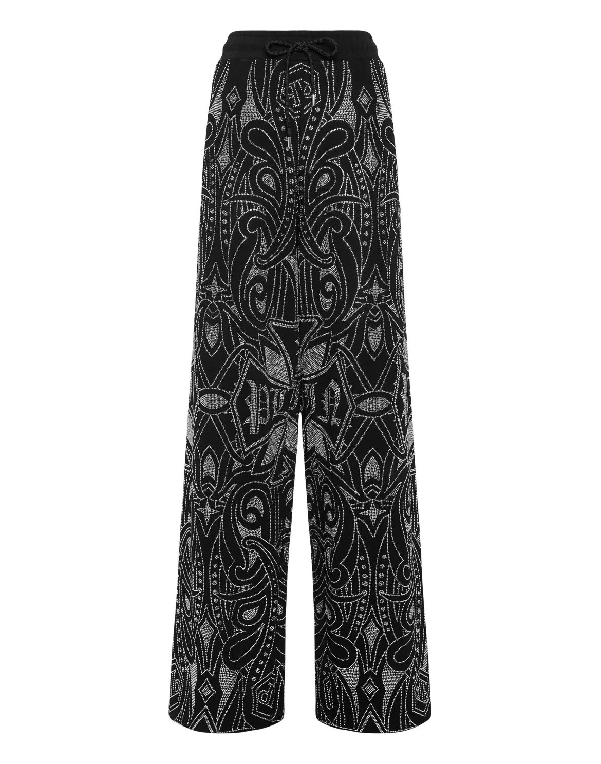 Skater Fit Jogging Pants Gothic Plein Strass, цвет: Черный