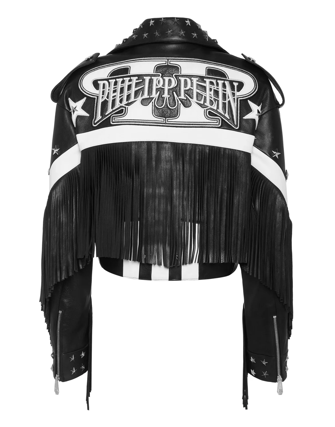 Vintage Leather Moon Biker with Fringes America, цвет: Черный