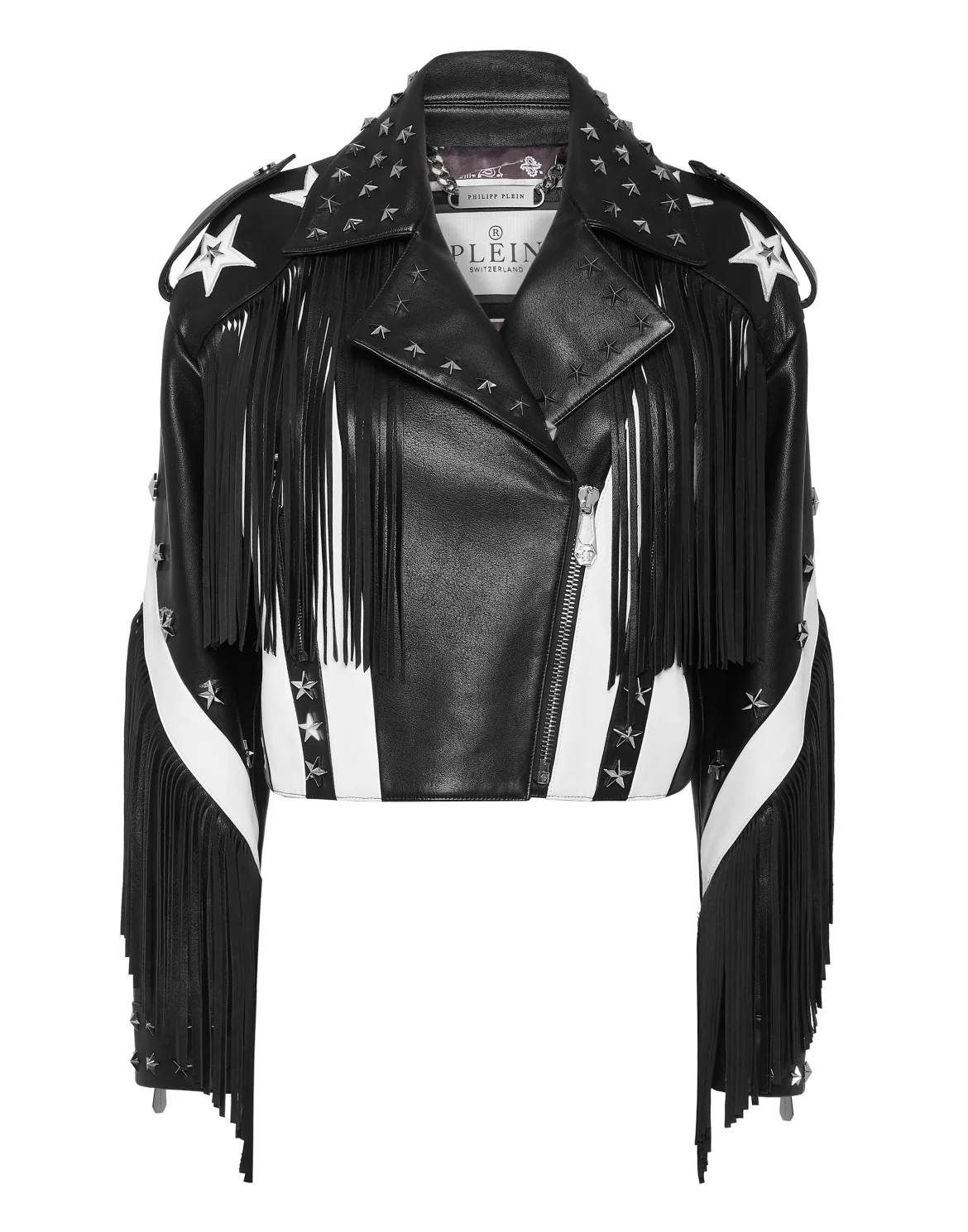 Vintage Leather Moon Biker with Fringes America, цвет: Черный