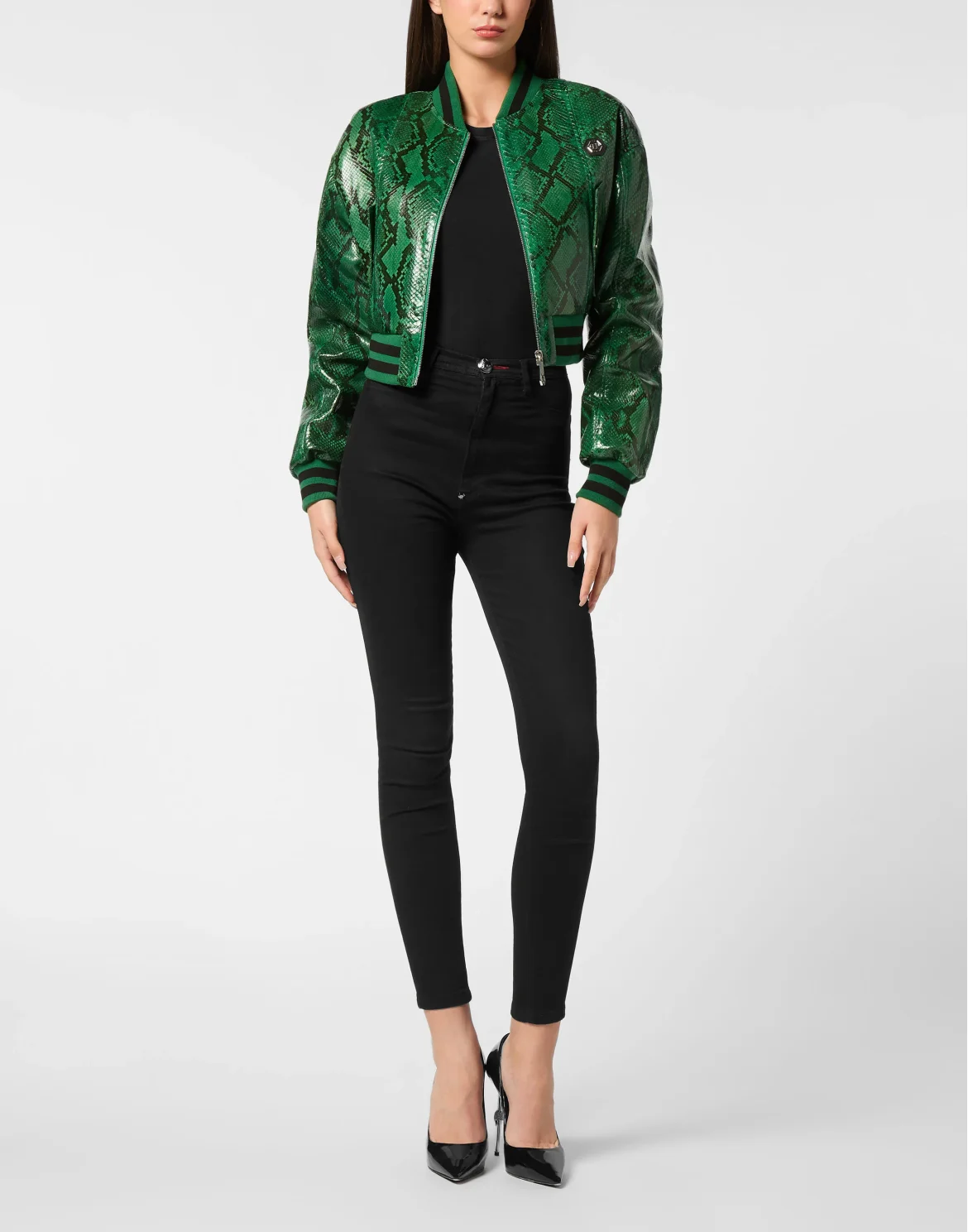 Green Python Bomber Signature, цвет: Зеленый