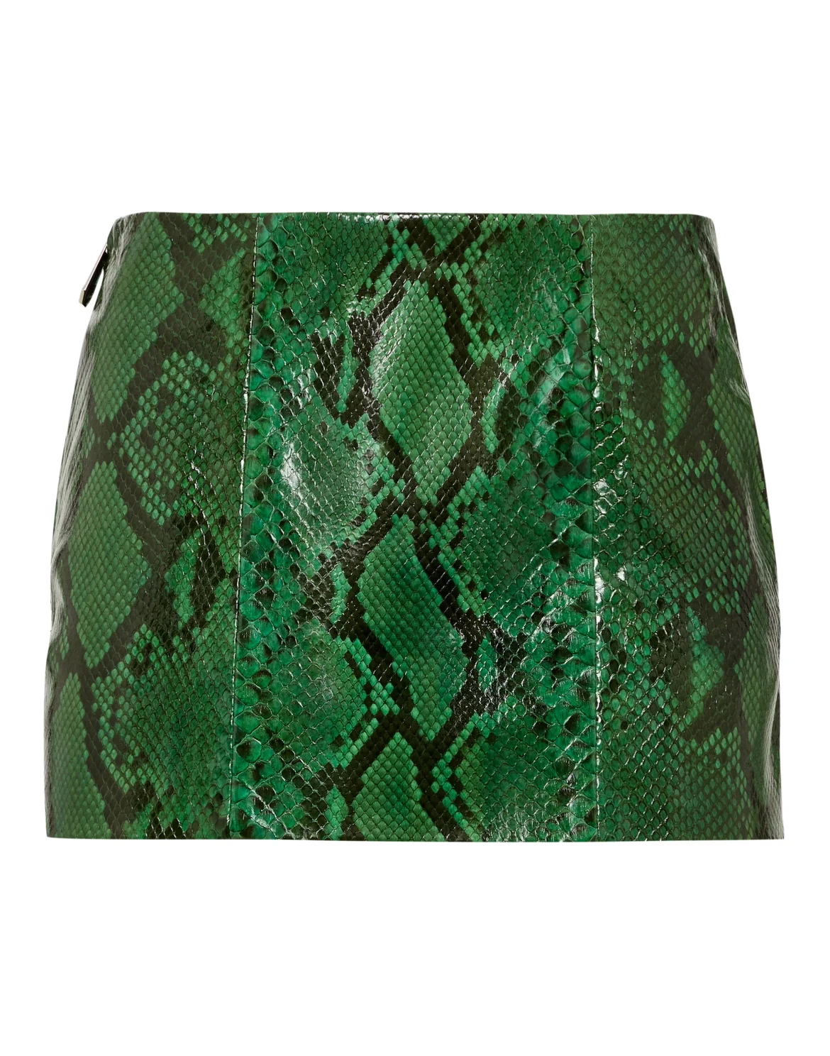 Green Python Mini Skirt, цвет: Зеленый