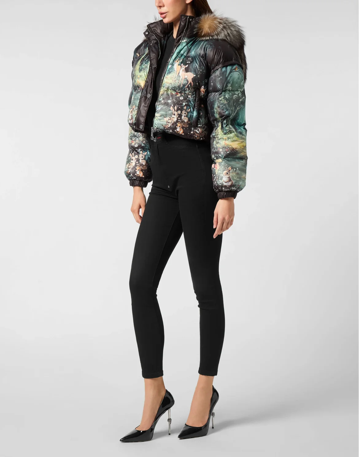 Cropped Down Puffer Jacket Fairy, цвет: Мультиколор