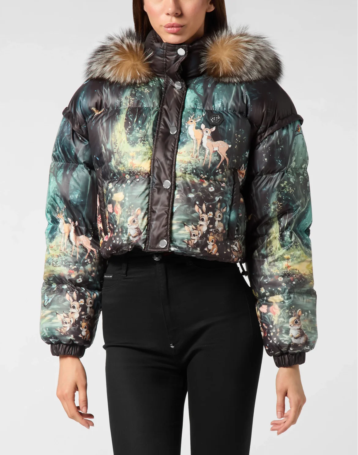 Cropped Down Puffer Jacket Fairy, цвет: Мультиколор