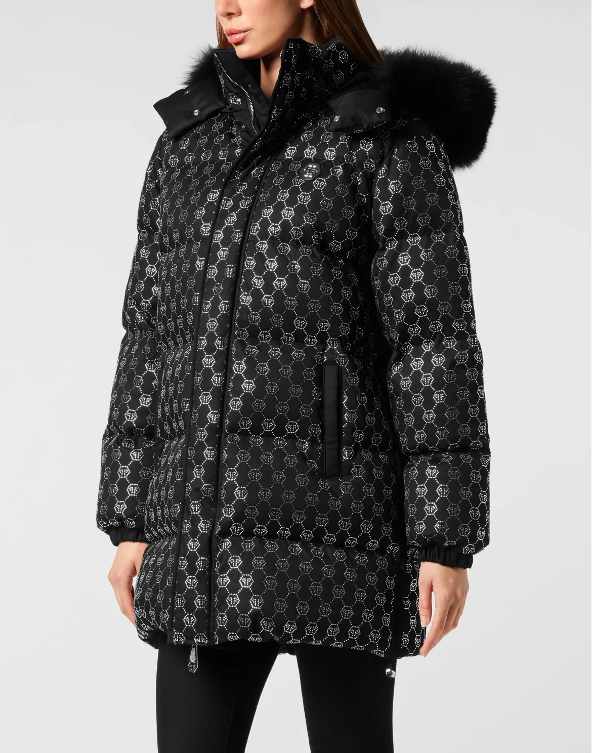 Down Puffer Jacket Monogram, цвет: Черный