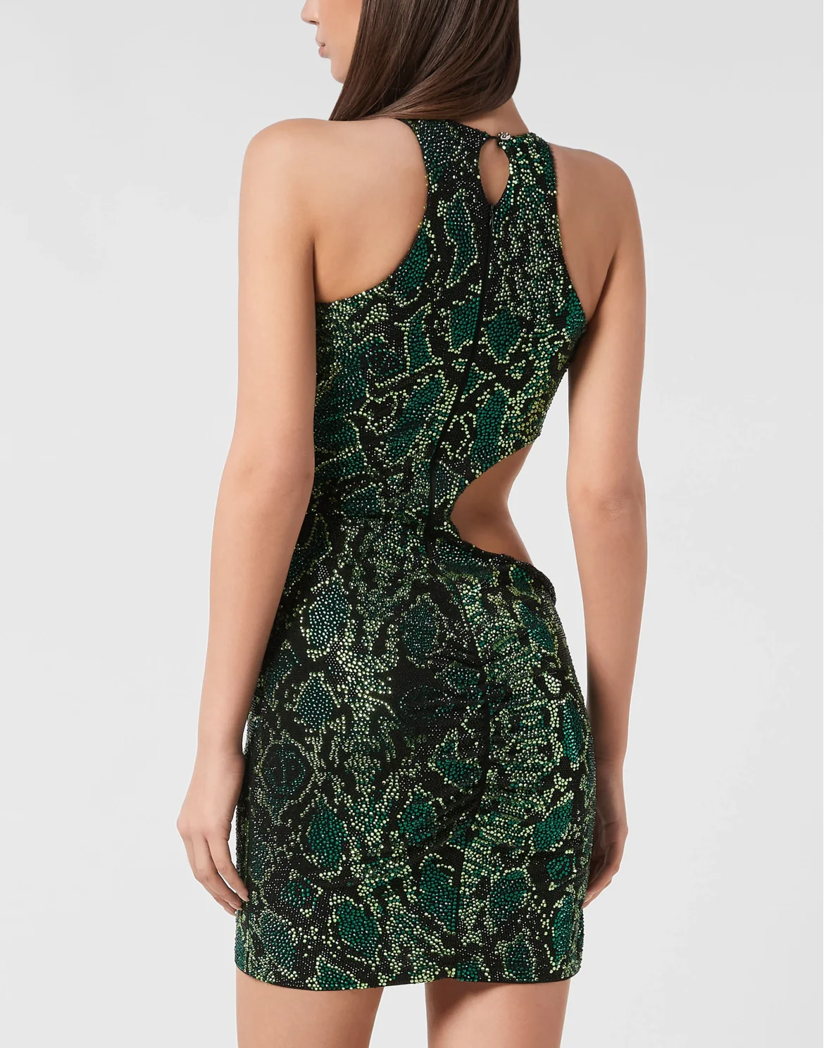 Mini Dress Strass Snake, цвет: Зеленый