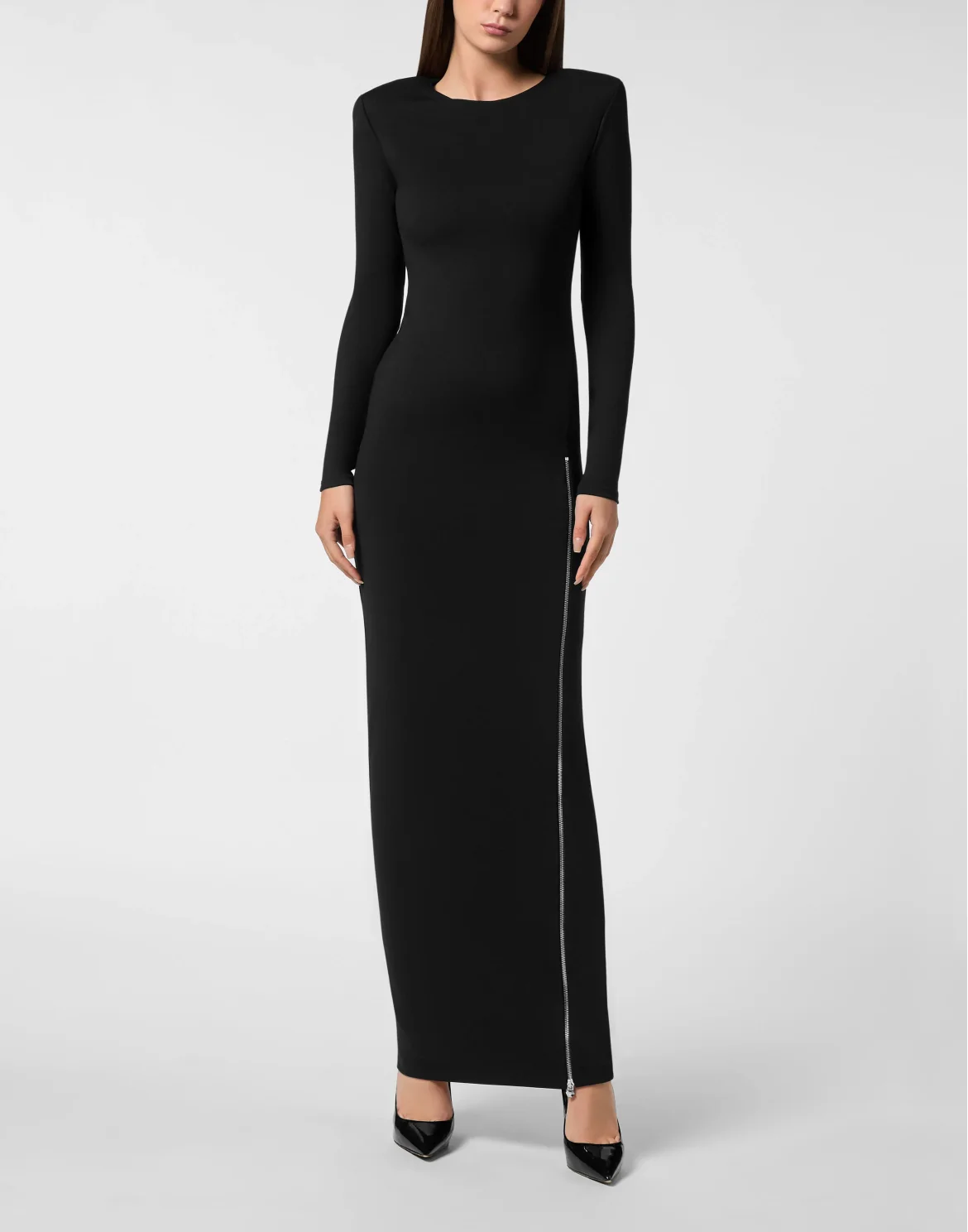 Long-Sleeved Long Dress Fatale, цвет: Черный