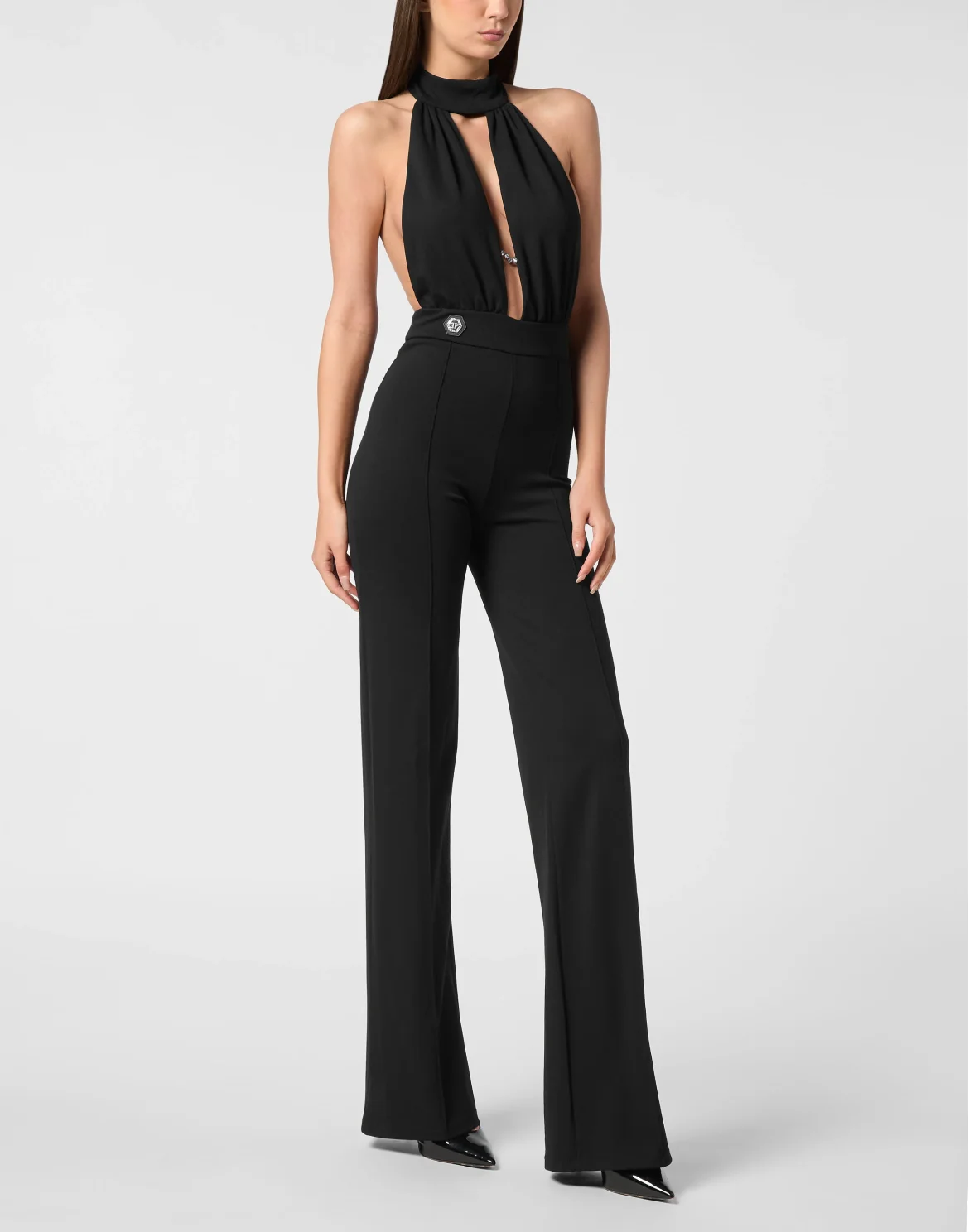 Backless Jumpsuit Fatale, цвет: Черный