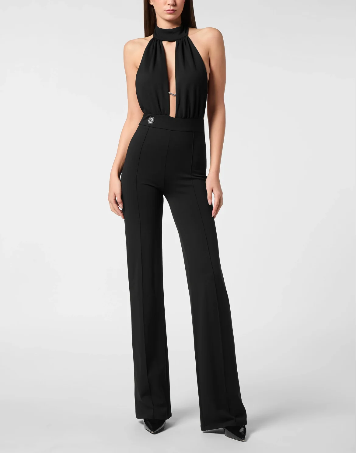 Backless Jumpsuit Fatale, цвет: Черный