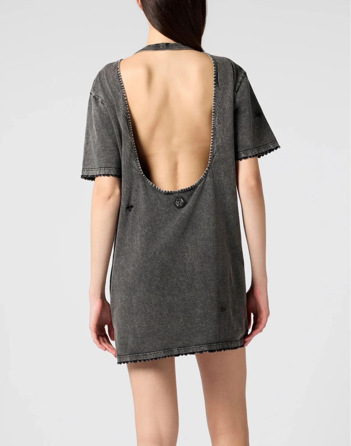 Open Back Destroyed T-Shirt Dress Fairy, цвет: Черный