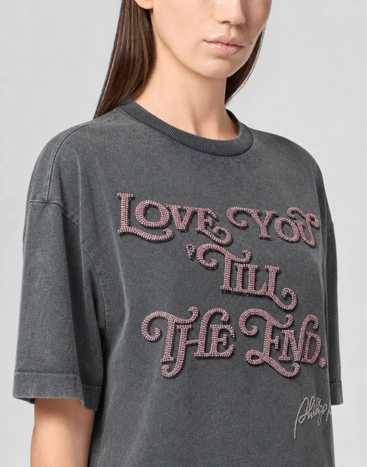 Open Back T-Shirt Dress Love Plein, цвет: Белый