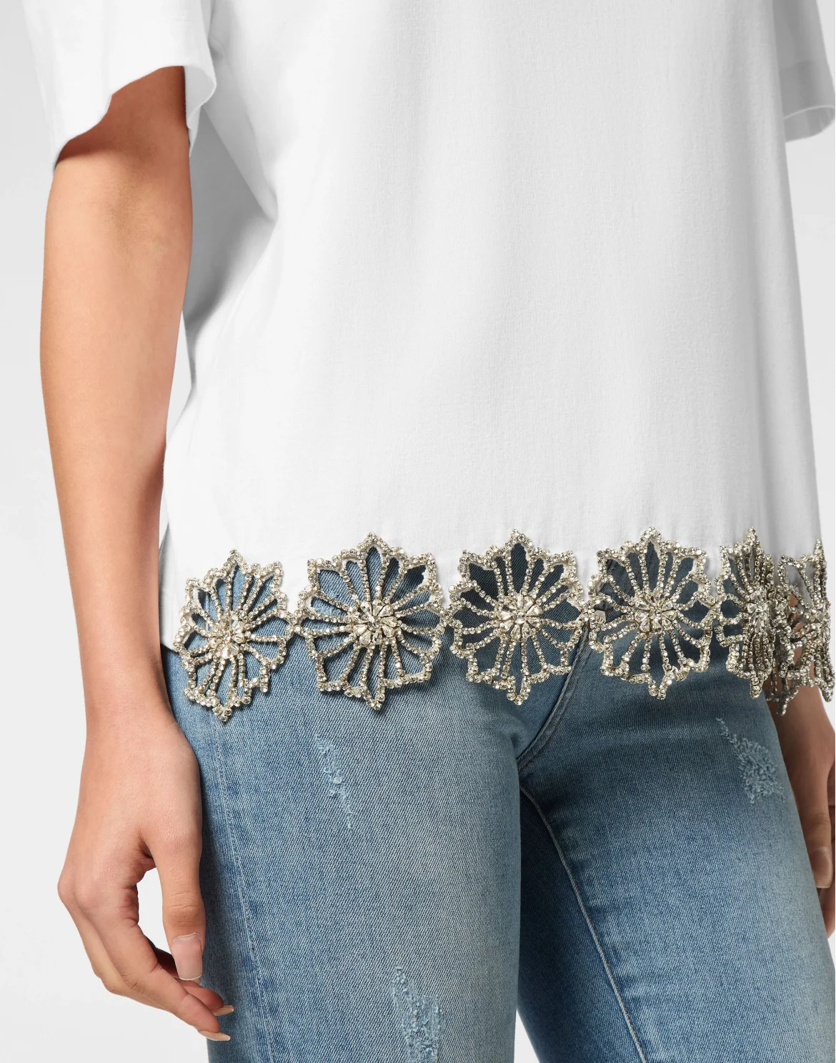 Round Neck T-Shirt Signature, цвет: Белый