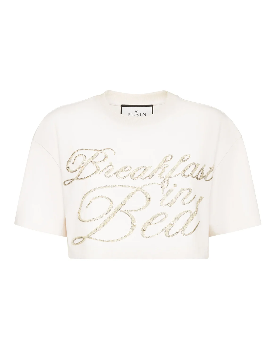 Cropped T-Shirt Breakfast in Bed Crystal, цвет: Бежевый