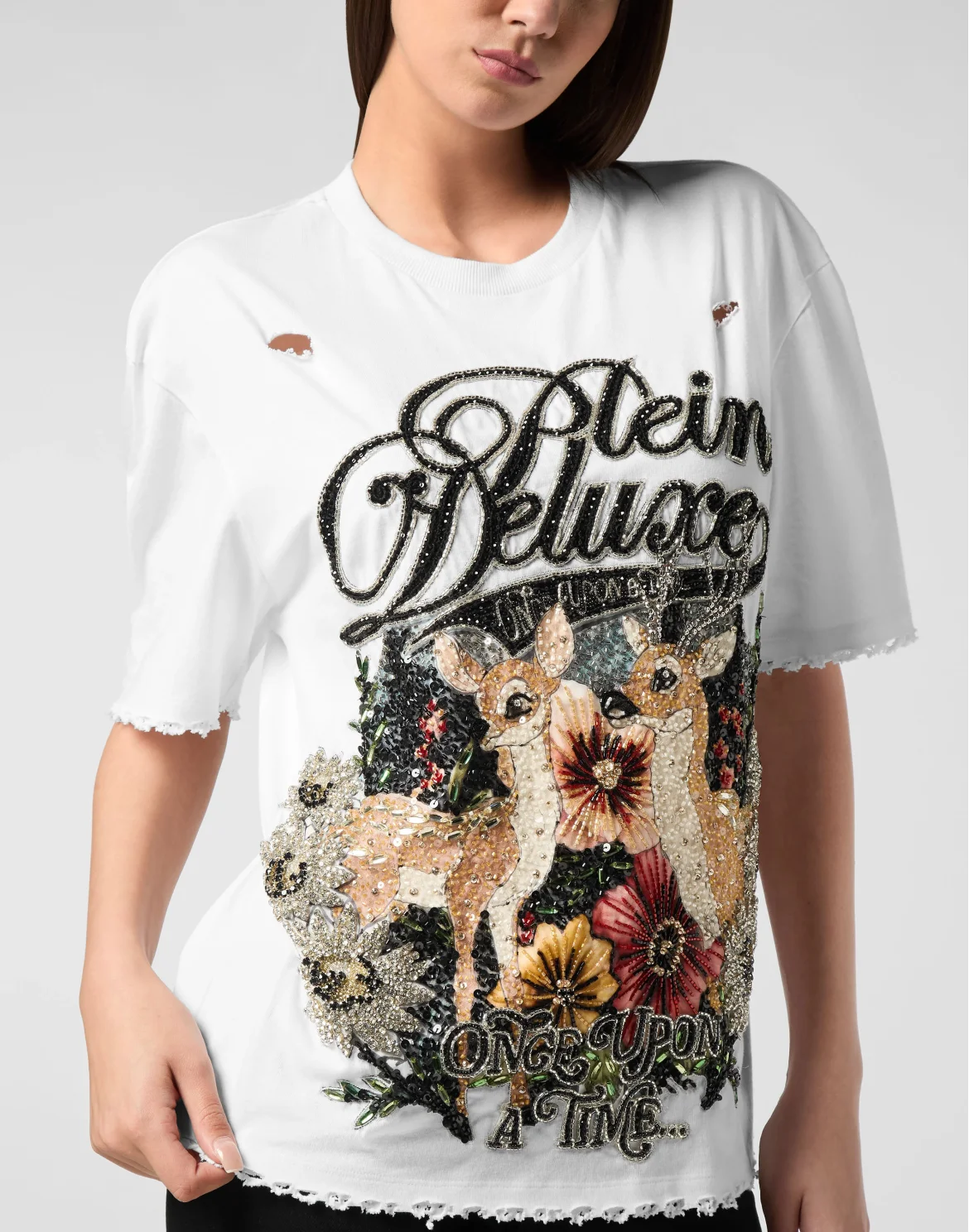 Man Fit Destroyed T-Shirt Fairy, цвет: Белый