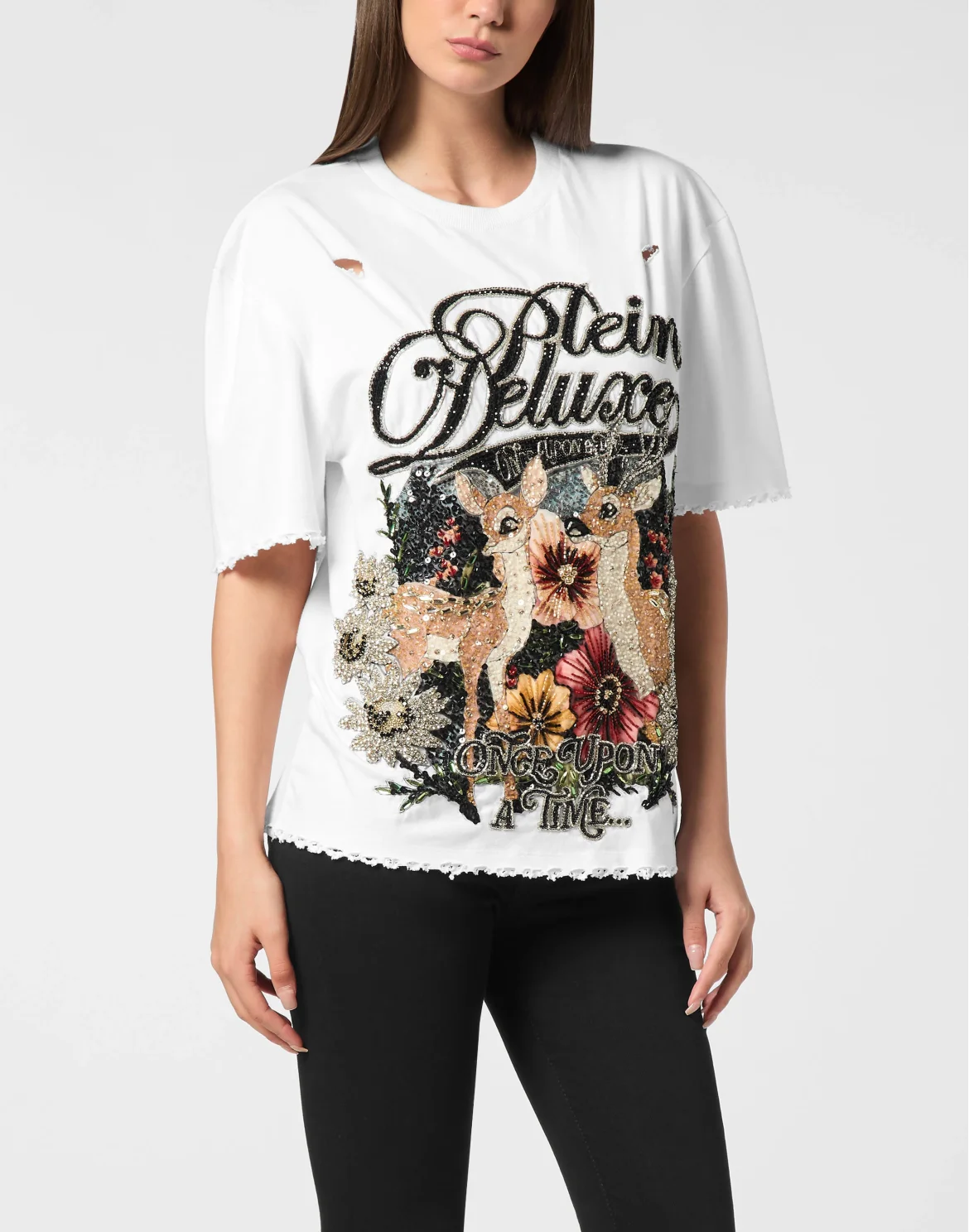 Man Fit Destroyed T-Shirt Fairy, цвет: Белый