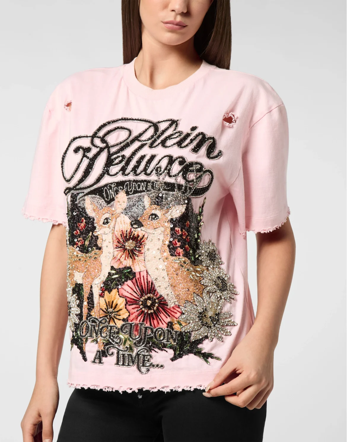 Man Fit Destroyed T-Shirt Fairy, цвет: Розовый