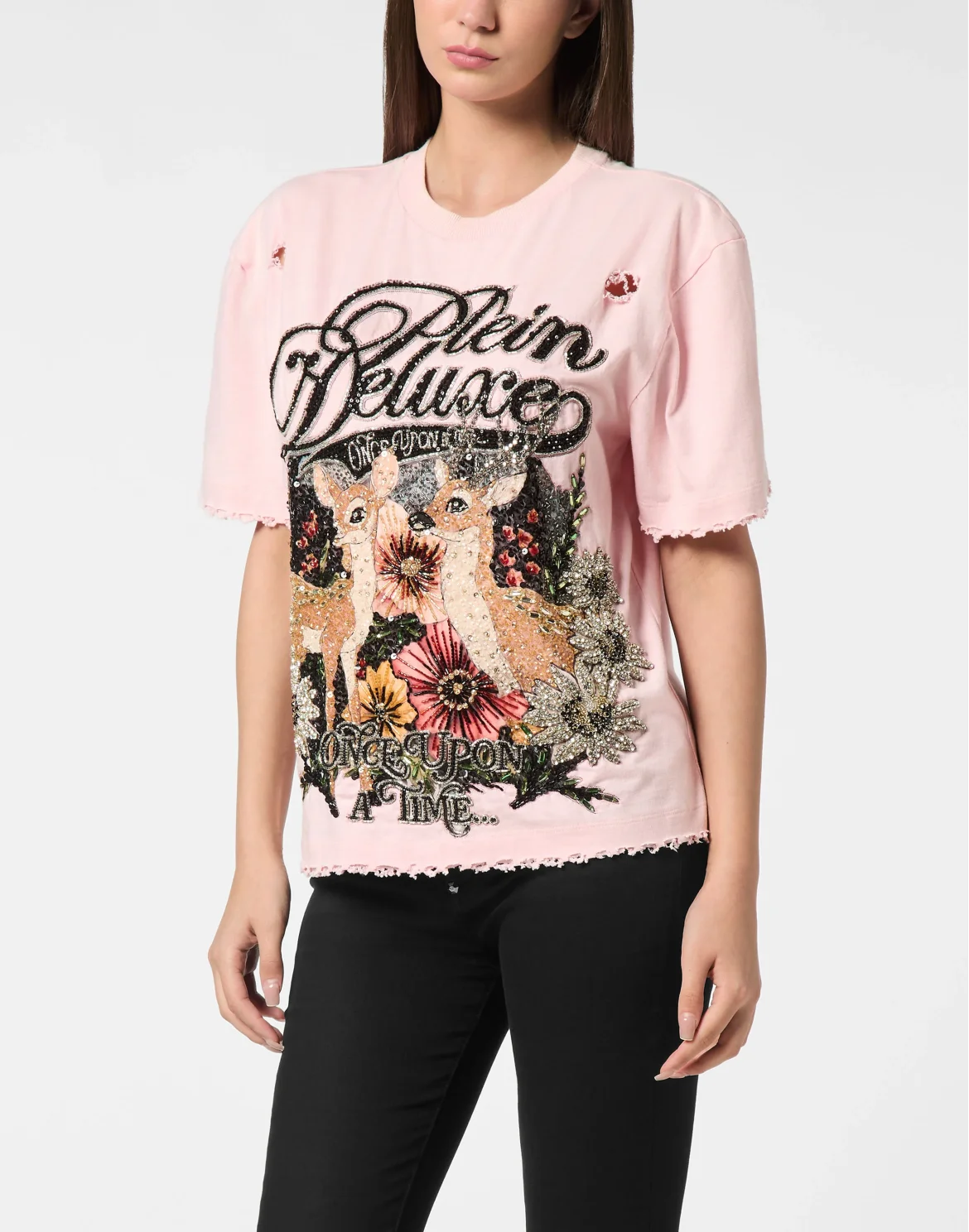 Man Fit Destroyed T-Shirt Fairy, цвет: Розовый