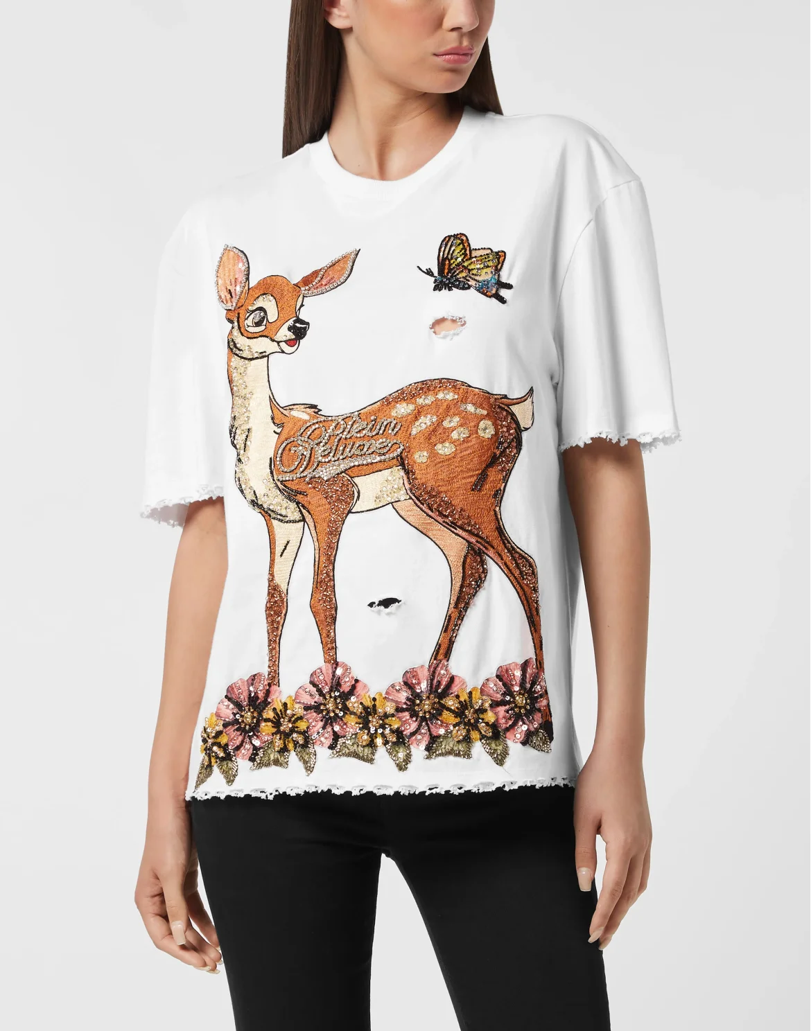 Man Fit Destroyed T-Shirt Fairy, цвет: Белый