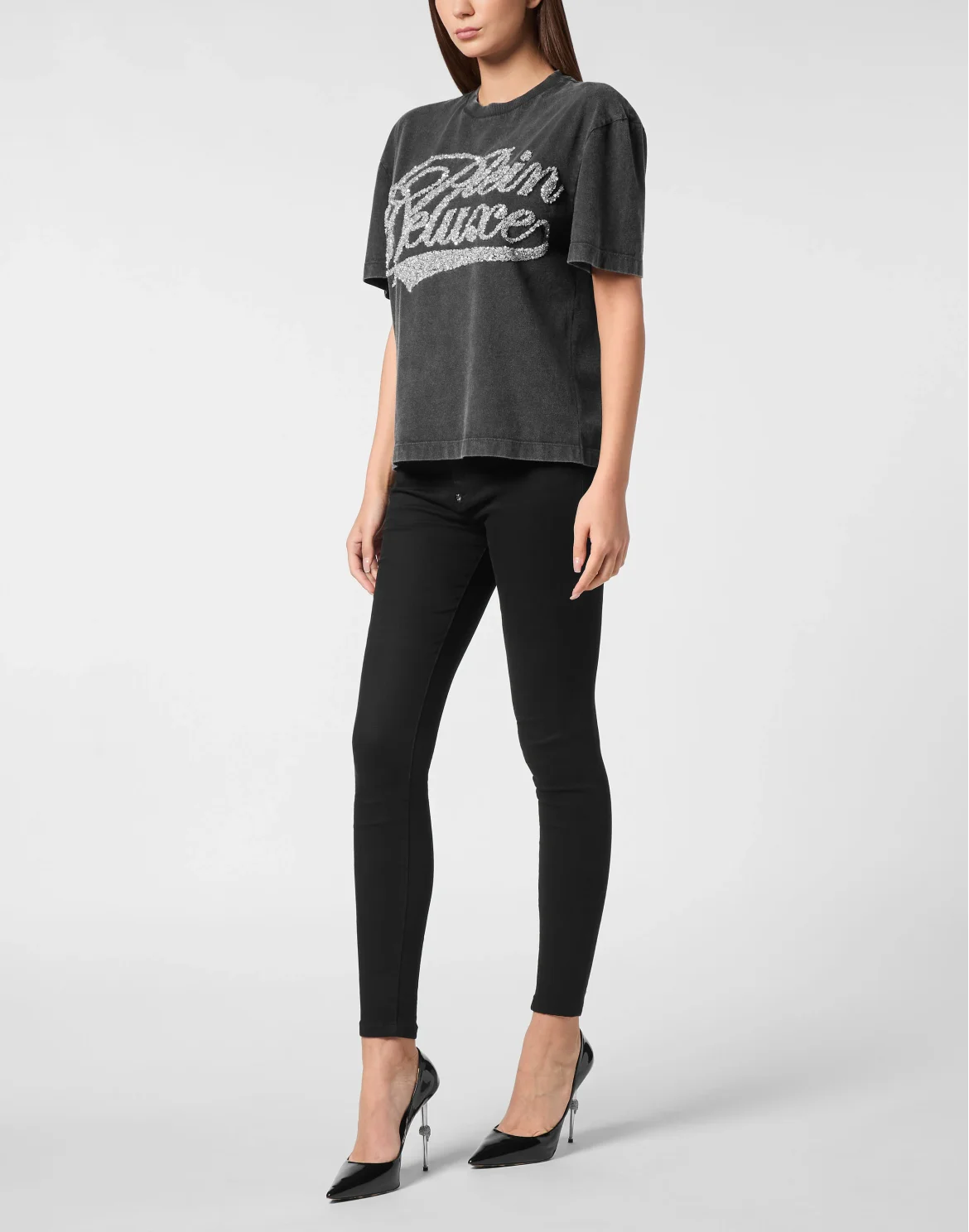 Man Fit T-Shirt Plein Deluxe Signature, цвет: Черный