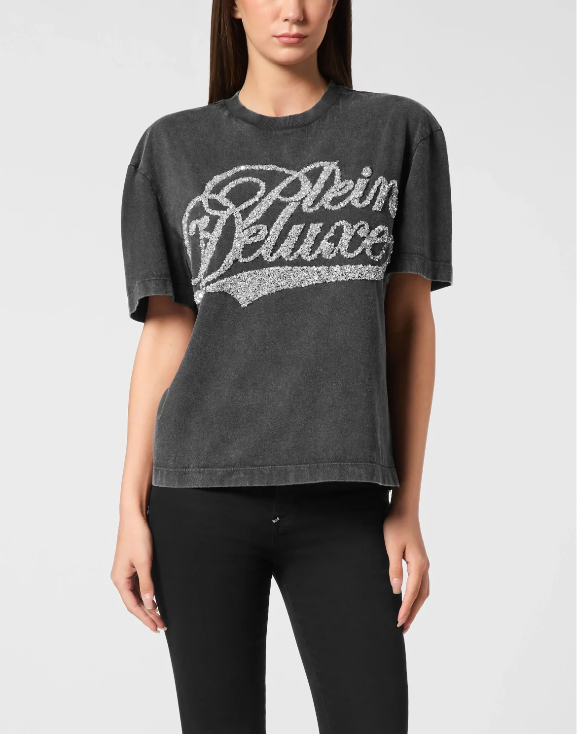Man Fit T-Shirt Plein Deluxe Signature, цвет: Черный
