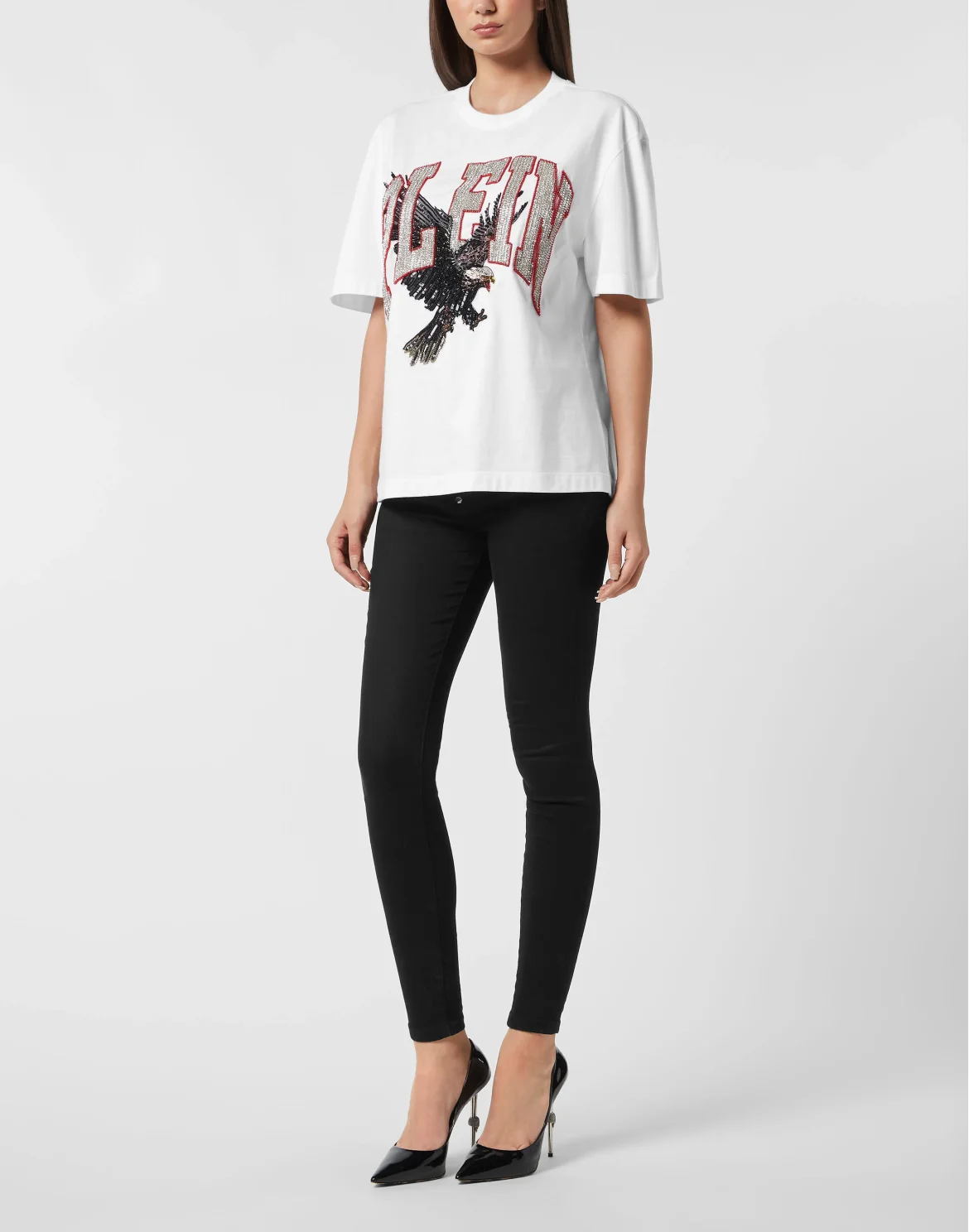 Man Fit T-Shirt Plein Eagle, цвет: Белый