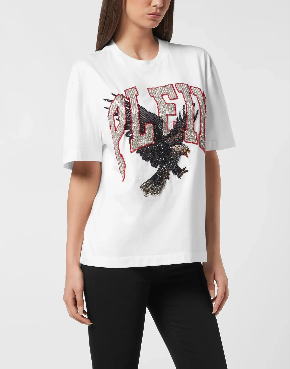 Man Fit T-Shirt Plein Eagle, цвет: Белый