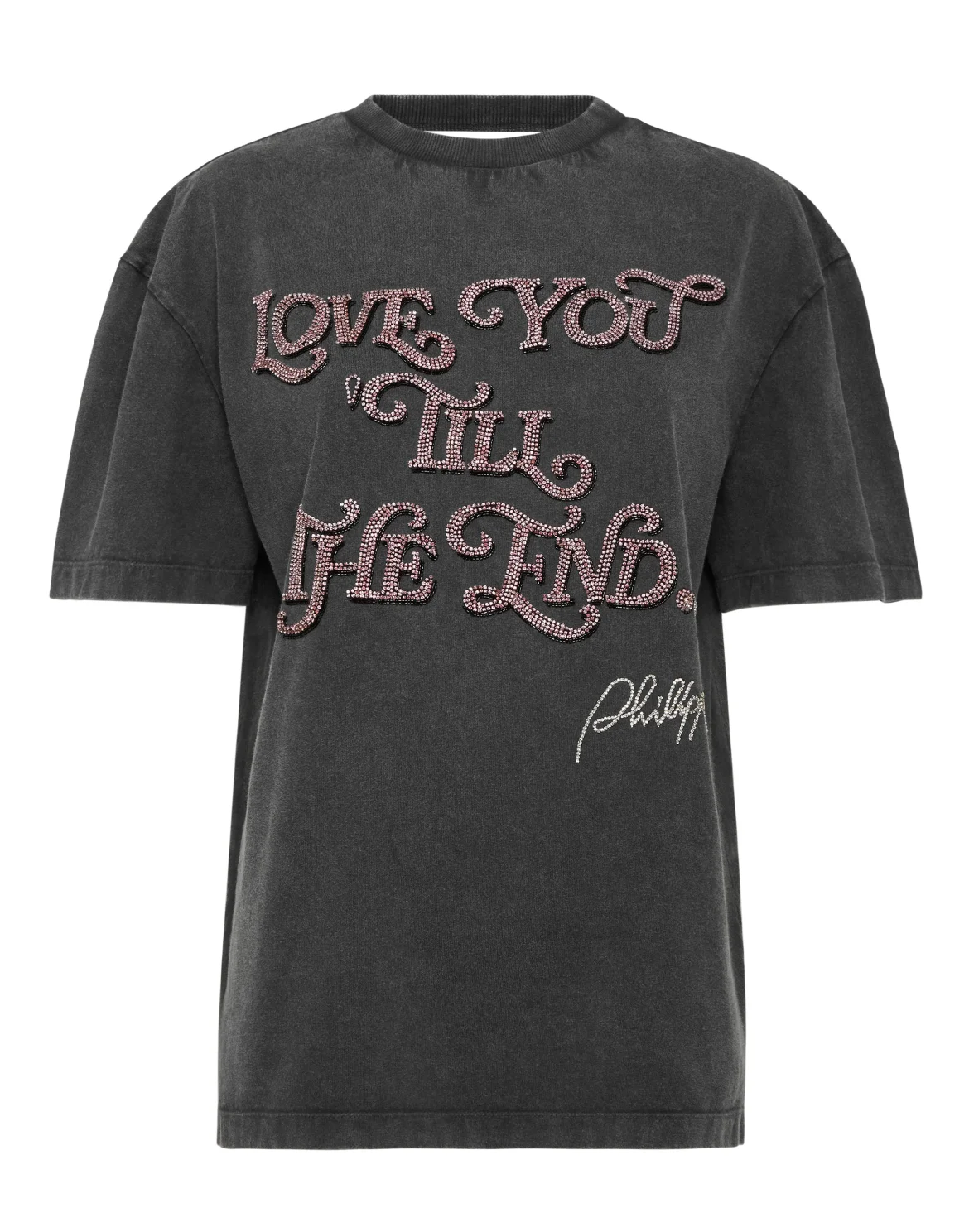 Open Back Man Fit T-Shirt Love Plein, цвет: Черный