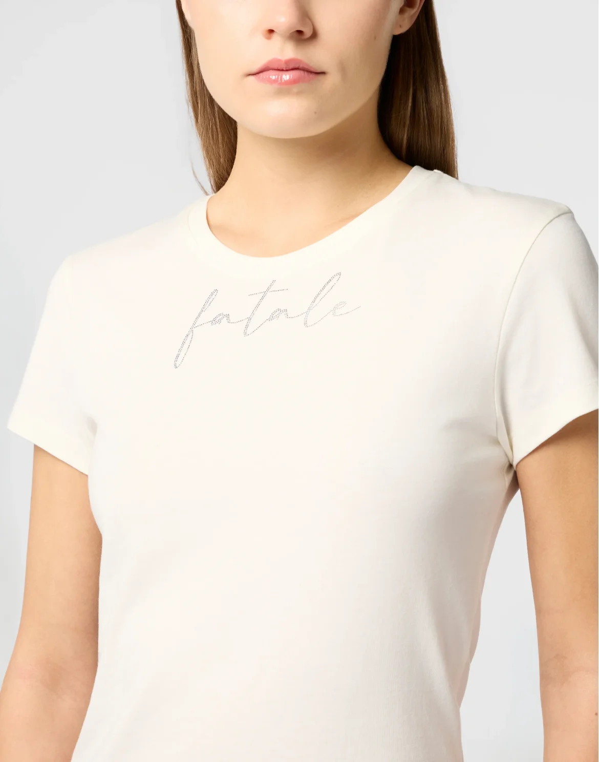 Sexy Pure Fit T-Shirt Strass Fatale, цвет: Бежевый
