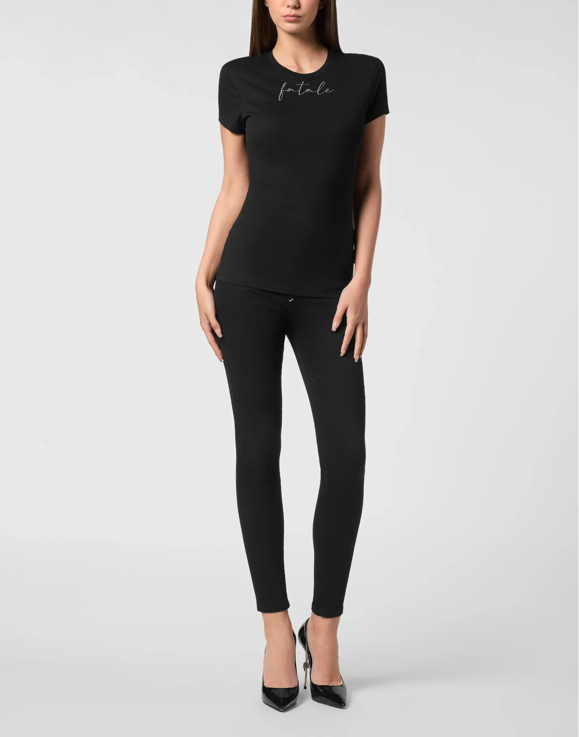 Sexy Pure Fit T-Shirt Strass Fatale, цвет: Черный