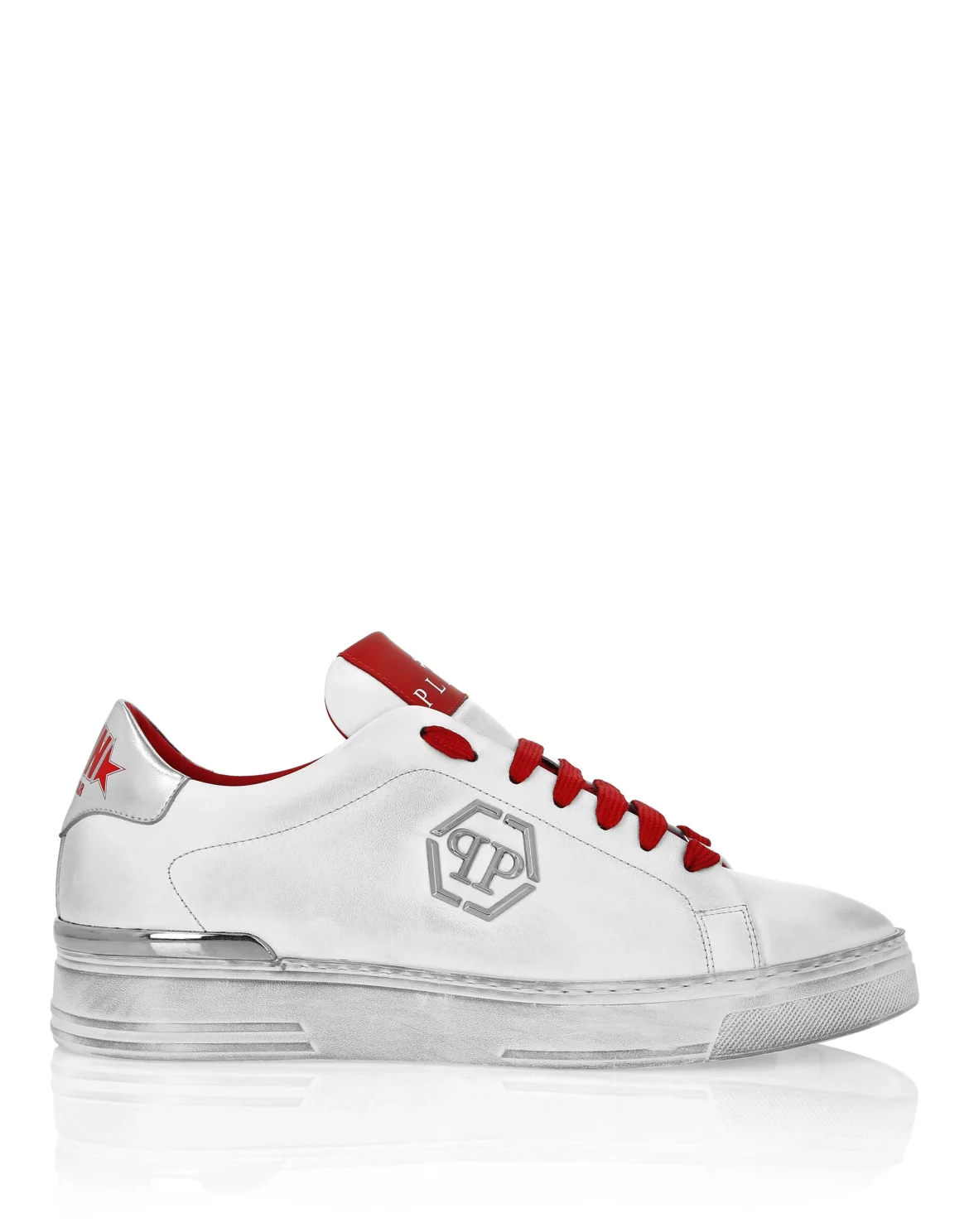 Nappa Leather Vintage Lo-Top Sneakers Hexagon, цвет: Красный