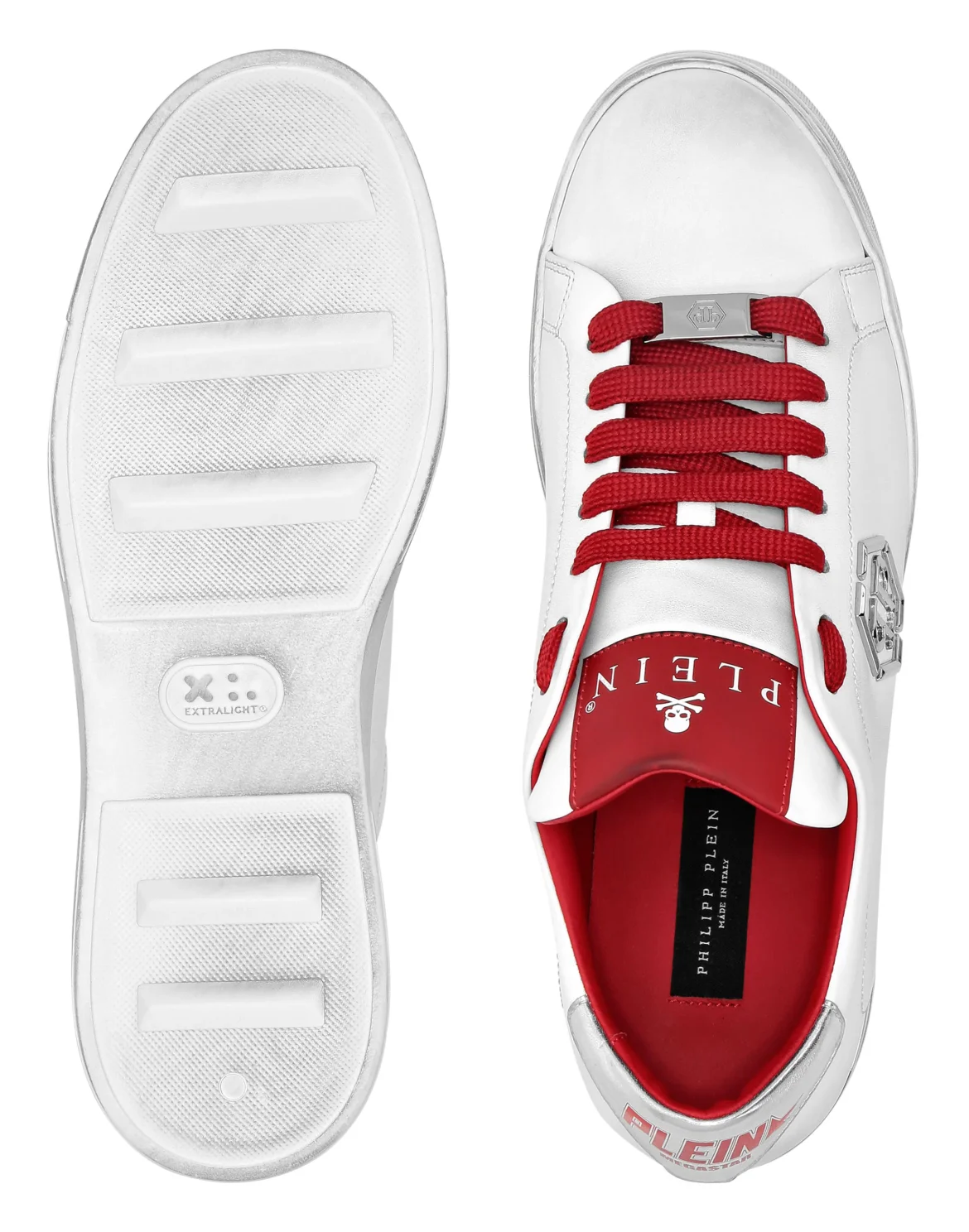 Nappa Leather Vintage Lo-Top Sneakers Hexagon, цвет: Красный
