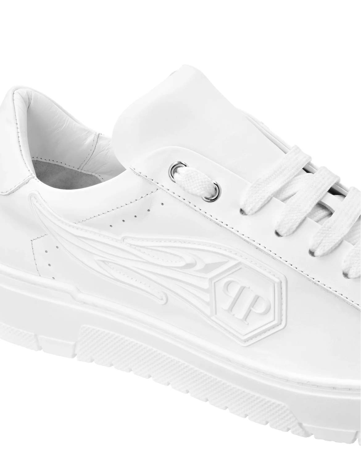 Low Top Sneakers Plein Patch, цвет: Белый