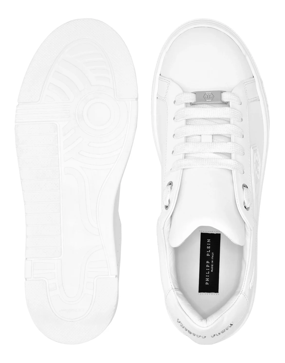 Low Top Sneakers Plein Patch, цвет: Белый