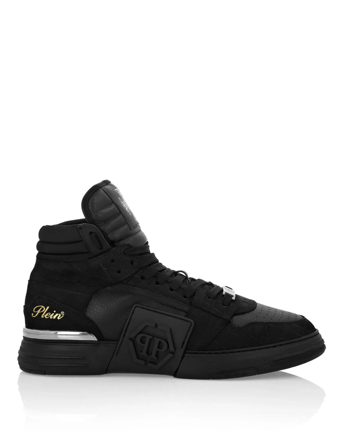 Nubuck Mid Top Sneakers Phantom, цвет: Черный